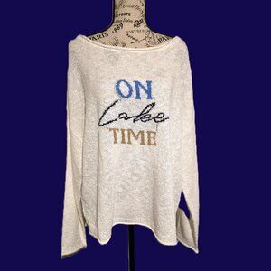 On Lake Time Light Sweater NWOT